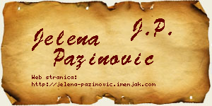 Jelena Pažinović vizit kartica